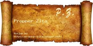 Propper Zita névjegykártya
